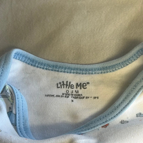 Little Me - convertible newborn Blue and White Sleep gown for Cozy Nights - Picture 2 of 4